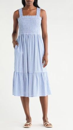 Beach Lunch Lounge Elissa Smocked Midi Dress in Dreamy Cloud at Nordstrom Rack, Size X-Large