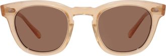 Mr. Leight HANALEI S Gold Brown Square Unisex Sunglasses ML2008 SMT-12KMWG/BRN 45