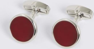 Moss Red Round Onyx Cufflinks