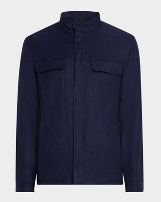Ermenegildo Zegna Men & apos;s Cashmere-Blend Blouson Jacket