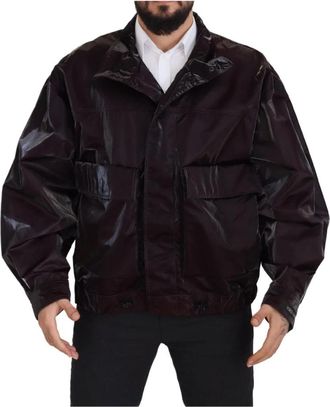 Dolce & Gabbana Collared Jacket - Heren - Zomerjassen - Bruin - L - Polyester - Jassen