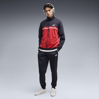 Puma Tuta a blocchi di colore da uomo, Abbigliamento, Blu, XXL