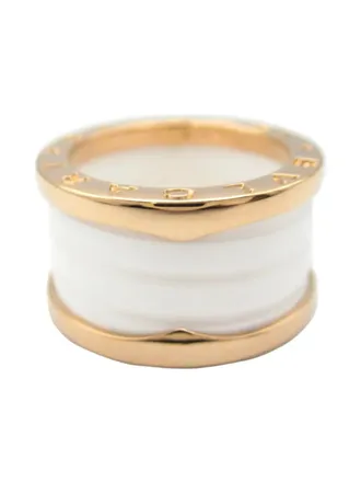 Bulgari 2010s 18kt rose gold B.zero1 ring - White