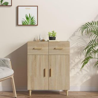 vidaXL Aparador De Madera Contrachapada Roble Sonoma 69,5x34x89 Cm Vidaxl