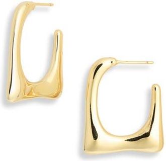 Nordstrom Rack Demi Fine Square Hoop Earrings in Gold at Nordstrom Rack