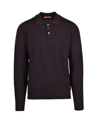 Drumohr Brown Lambswool Polo Shirt
