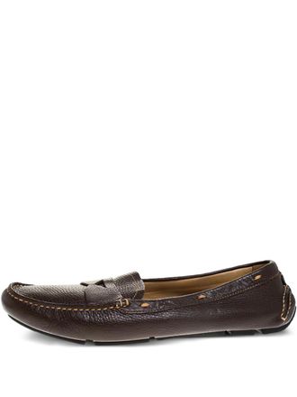 Prada leather loafers - Brown