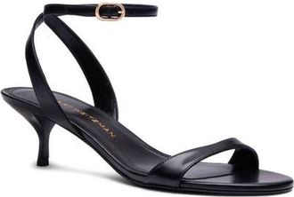Stuart Weitzman Kellie Ankle Strap Sandal in Black at Nordstrom, Size 6.5