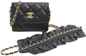 Chanel Pre-owned Wallets, female, Black, Size: ONE SIZE Pre-owned Fur wallets