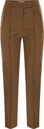 Pantaloni Torino Frida Cotton And Silk Trousers With Pleat