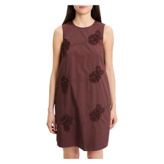 Marella Short Sleeveless Dress Mllbarca1 - female - Marella - Short Dresses - Brown - XS - Dresses