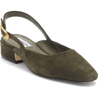 Steve Madden Diona Slingback Pump in Green Suede at Nordstrom Rack, Size 7