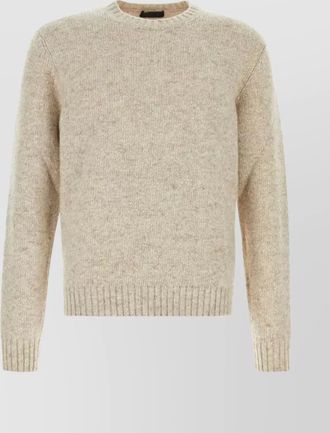 Prada crew neck cashmere sweater with elbow patches