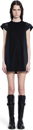 sacai Poplin x Cotton Jersey Dress