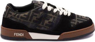 Fendi Match sneakers - men - Polyester/Polyester/Cotton/Rubber - 10.5 - Black