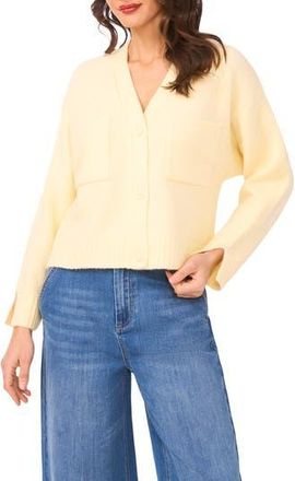 Parker V-Neck Crop Cardigan in Butter Cream Yellow at Nordstrom Rack, Size X-Small