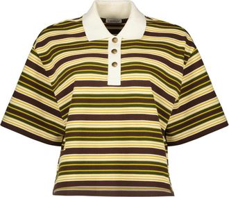 Moncler Polo shirt van katoen met strepen - Dames - Polos - Veelkleurig - M - Katoen - Tops