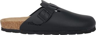 Rohde Zwarte damesklomp sandalen - Dames - Slip ons - Zwart - 37 EU - Schoenen