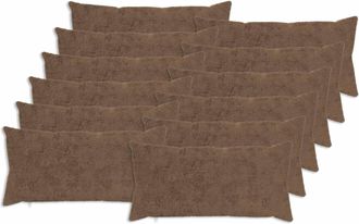 vidaXL Funda De Almohada 12 Uds. Heerlen Marr&oacute;n Claro 40 X 80 Cm Vidaxl