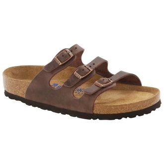 Birkenstock Florida Soft Footbed Leather Oiled Sandalen f&uuml;r Damen | braun