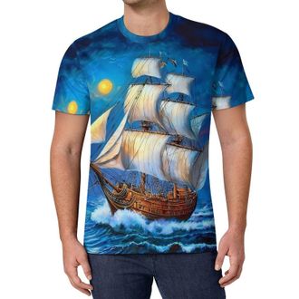 Generic The Ship from The Dream Novelty T-Shirt for Men Crewneck Short Sleeve Tee Lightweight Breathable Tops