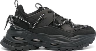 Buffalo Triplet Lace sneakers - men - Fabric/Polyurethane/Rubber/Fabric - 42 - Black