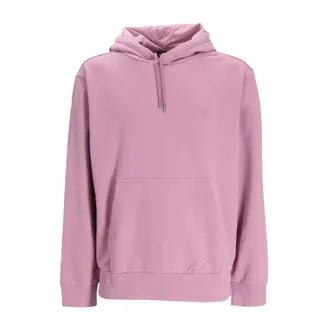 HUGO BOSS Hoodies & sweatvesten, Heren, Roze, L, Katoen, Logo Patch Katoen-Terry Hoodie