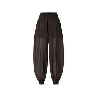 Pinko Bore Wide Trousers - female - PINKO - Wide Trousers - Brown - L - Trousers