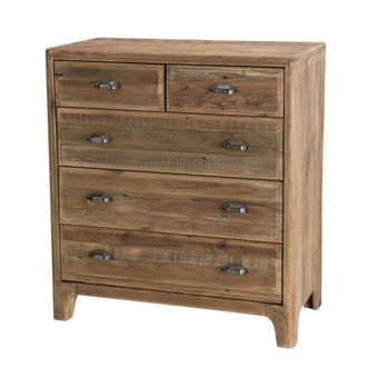 Macabane Sifonier 5 cajones de pino reciclada de 90x48x100 cm