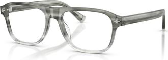 Brunello Cucinelli 55mm Rectangle optical glasses in Grey at Nordstrom