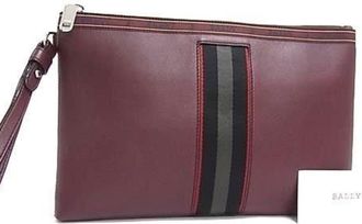 Bally Leather Clutch Bag (Pre-Owned)