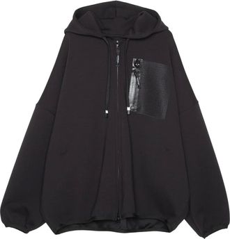 Yoshiokubo Felpa con zip, cappuccio e tasca - Nero