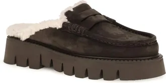 Pedro Garcia Womens Savy Shearling Mules Brown Velour-Shrlng Boot