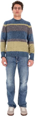 Roberto Collina Cotton-Alpaca Color Block Crewneck Sweater