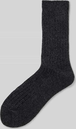 Camano Socken mit geripptem Abschluss in Black, Größe 39-42