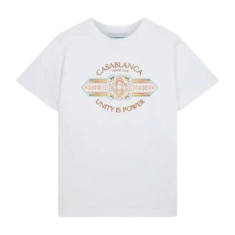 Casablanca T-Shirts, male, White, Size: XL Unity Is Power Tee-Shirt