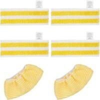 OEM Juego De 6 Pa&ntilde;os De Microfibra Easyfix - Compatible Con Karcher Sc1 A Sc5 - 4 Pa&ntilde;os + 2 Gorros - Crezuo