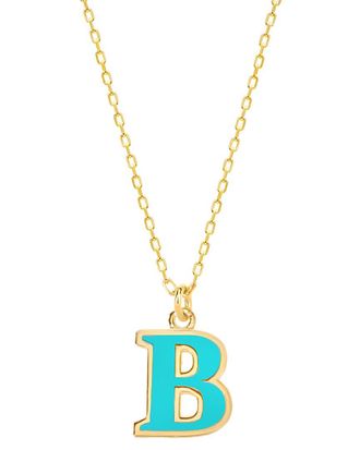Gabi Rielle Love In Bloom 14K Over Silver B Initial Necklace