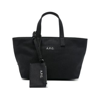 A.P.C. Tote Bags, female, Black, Size: ONE SIZE Le Drummer Toile Small