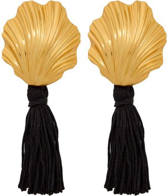 Julietta Coquille Shell 24kt Gold-plated Drop Earrings - One Size