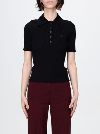 その他 Signature Polo - Courreges - Cotton - Black Courreges Piqué Cotton Polo Shirt - Black | Editorialist