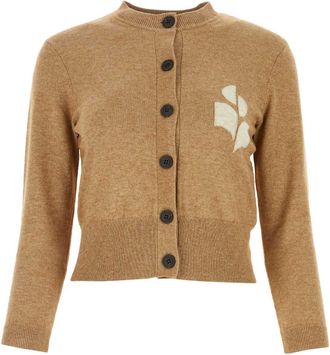 Isabel Marant Melang&atilde;&uml; Biscuit Cotton Blend Newton Cardigan