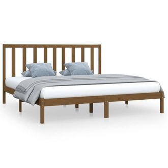 Berkfield Home Bed Frame Honey Brown Solid Wood Pine 200x200 cm
