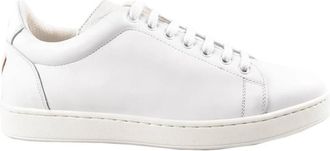 Kiton Witte Schoenen van Krokodillenkalfsleer - Heren - Sneakers - Wit - 41 EU - Leer - Schoenen