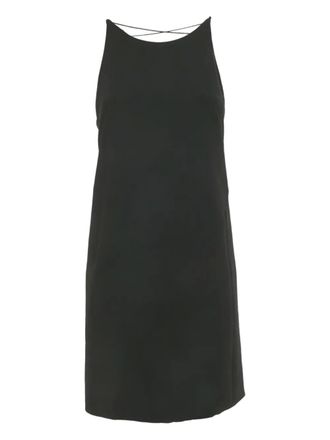 Versace Mini-jurk met gekruiste bandjes - Zwart