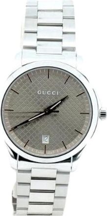 Gucci Pre-owned G-Timeless Roestvrij staal - Heren - Vintage Horloges - Grijs - ONE Size - Vintage
