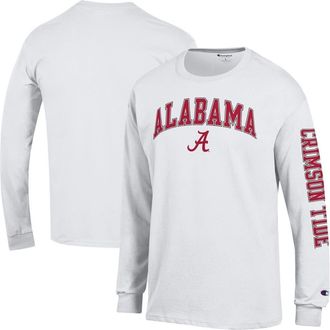 Champion Mens Champion White Alabama Crimson Tide Arch Over Logo 2-Hit Long Sleeve T-Shirt at Nordstrom, Size Xx-Large