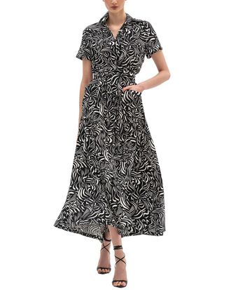 BGL Fashion Bgl Sleeveless Linen-Blend Midi Dress