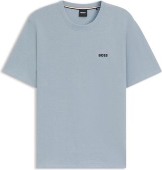 BOSS Waffle-structured pajama T-shirt with embroidered logo