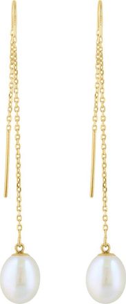 Effy Freshwater Pearl Threader Drop Earrings in White at Nordstrom Rack
